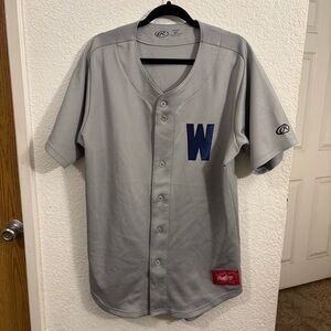 Rawlings Pro-Dri Gray Baseball Jersey‎ W Logo #17 – M - Adult 40